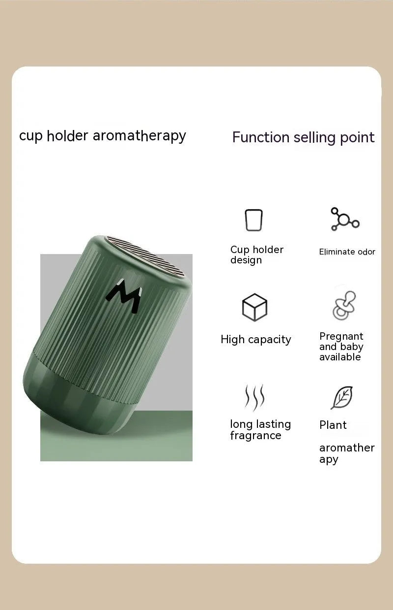 Solid car aromatherapy decoration cup measuring 10 by 6 cm with four fragrance options