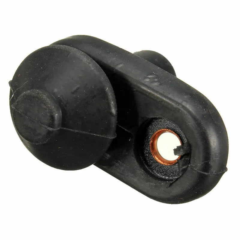 Black universal car interior door light switch on white background