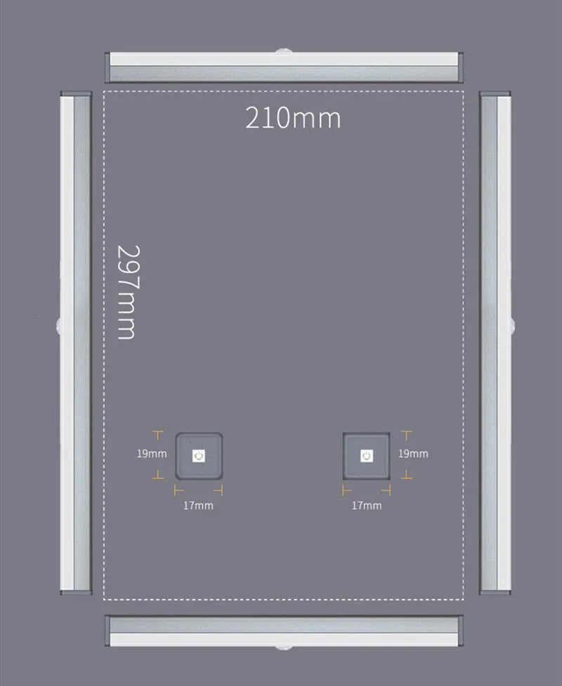 USB rechargeable magnetic LED closet light with motion sensor in aluminium shell