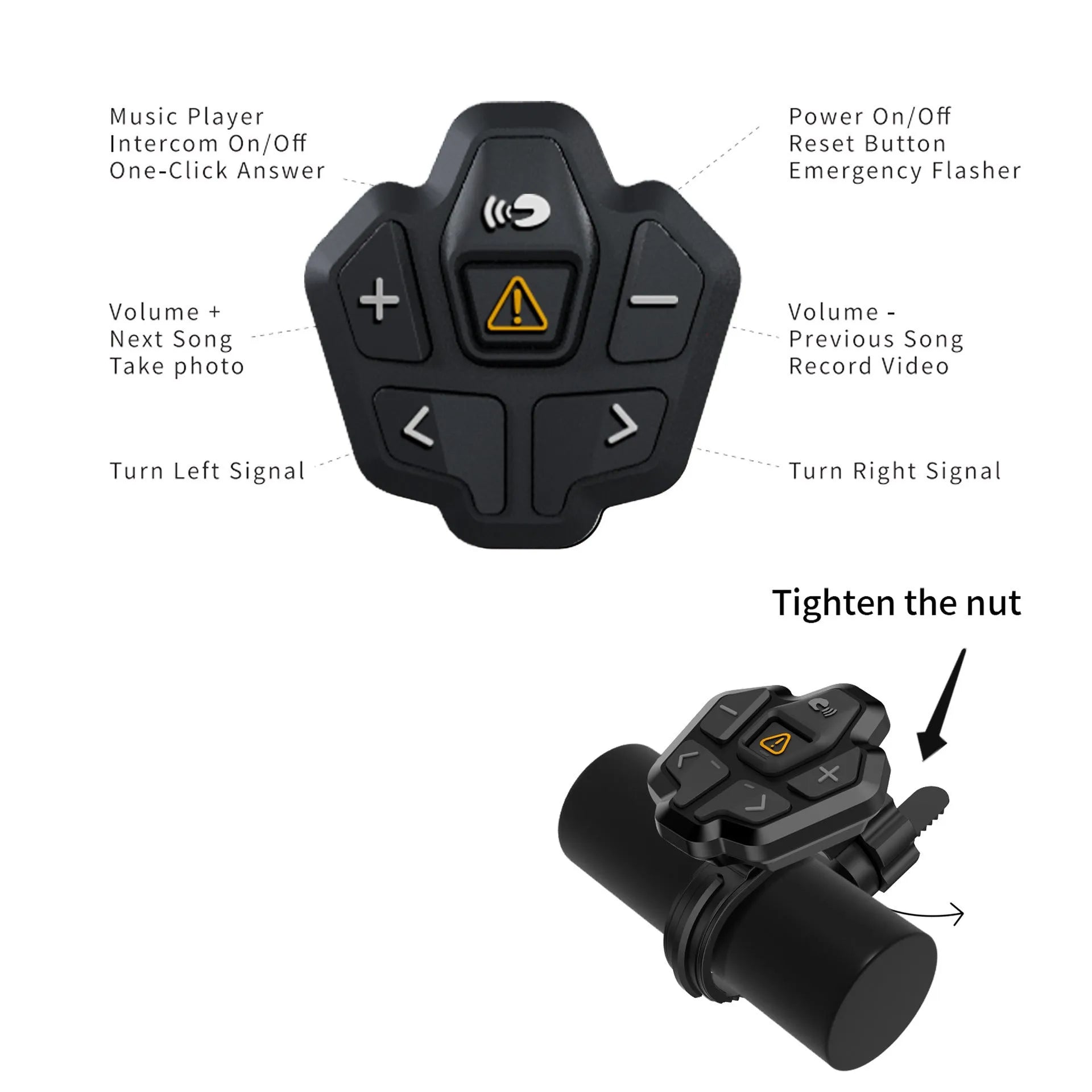 Black and grey smart cycling helmet with integrated warning light system and USB charging port