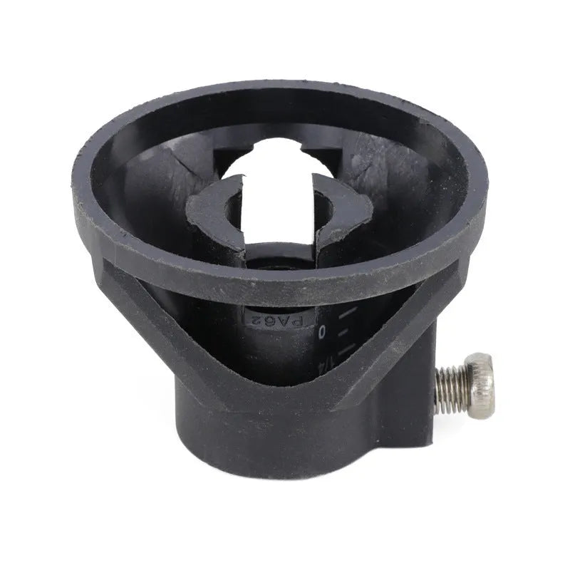 Black drill dust cover set with transparent protective cover and three copper chucks.