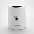 Nordic drum plastic trash can no cover, 8L 12L, white black grey reindeer M Flying Deer gold diamond HOME 17 designs
