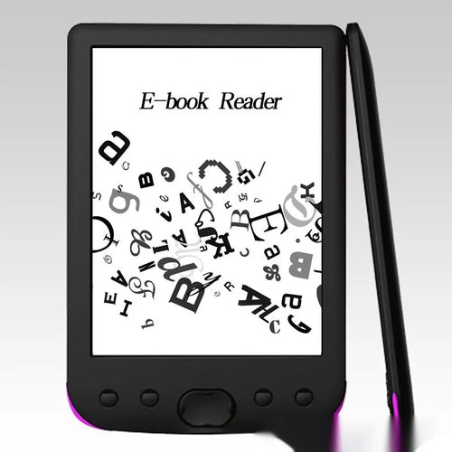Black 6-inch E-ink screen e-book reader with 16GB storage memory digital reading device