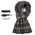 Long viscose winter scarf in navy blue measuring 180cm by 30cm for windproof cold protection