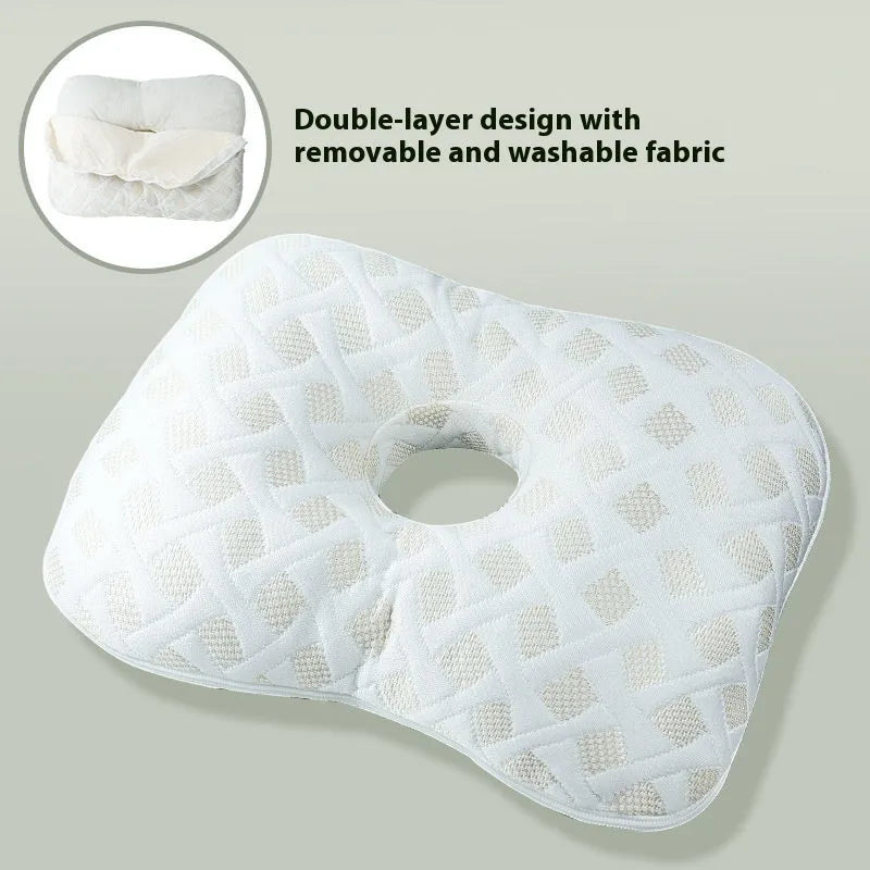 Single hole ear pillow for beauty salon treatments in grey colour