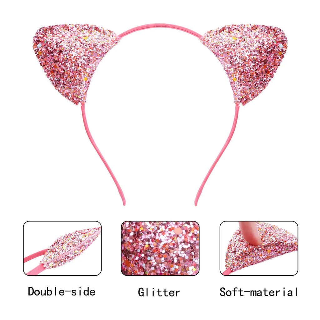Cat ear colour hair pin for women in round cloth design with gradient colour option