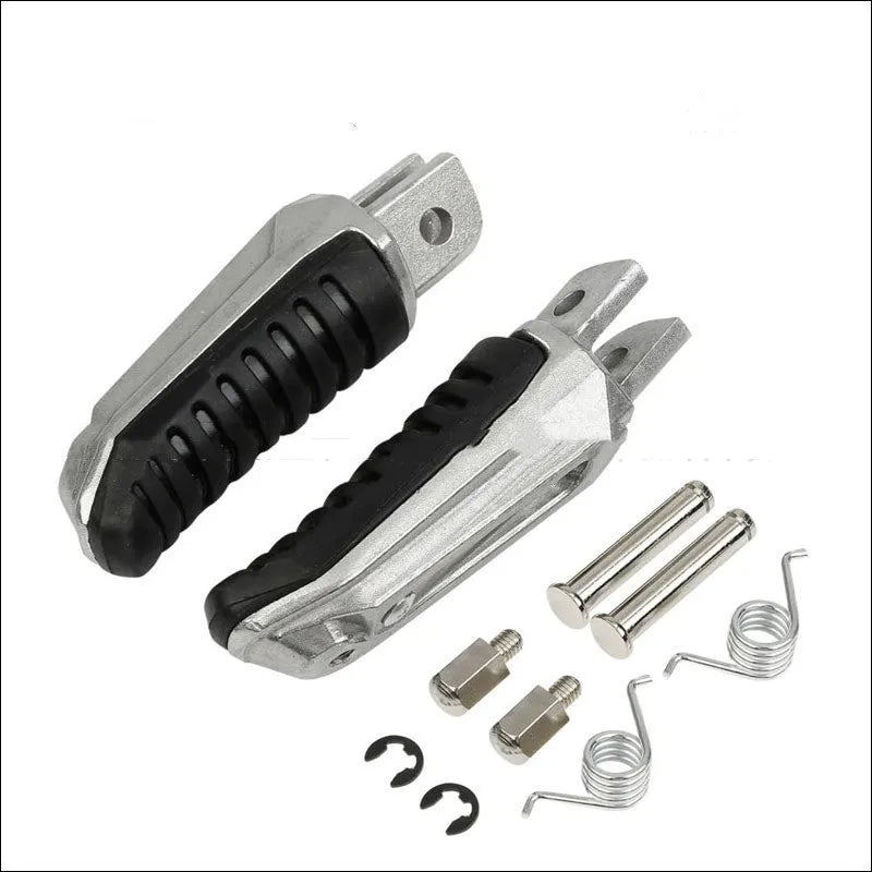 Black aluminium alloy motorcycle footpeg set for Suzuki Hayabusa and V-Strom models