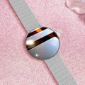 42mm circular smart watch for women with metal strap and colour touchscreen display