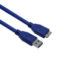 USB 3.0 data cable in blue or black, available in lengths from 30cm to 5m for mobile hard drives.
