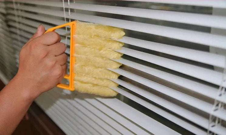 Venetian blind cleaning brush with twist rollers, removable washable Mini-Blind Cleaner for blinds