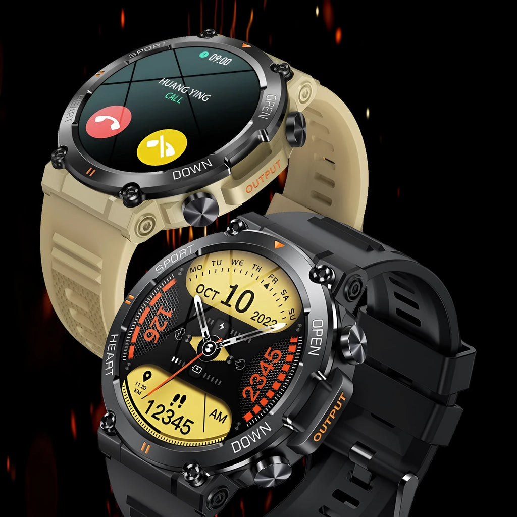 Smart watch with IPS screen and touch button, black gray or green colour options