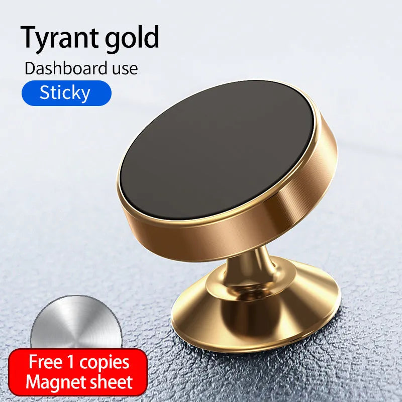Car phone holder with magnetic suction cup and 4 samarium magnets in black colour
