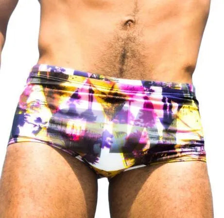 Mens nylon spandex stretch boxer shorts in black available in size M