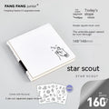 Square checkered notebook with heart diary design in 148x148mm size