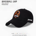 Men's plain polyester casual baseball cap in Beige, Black, or Blue, single hat