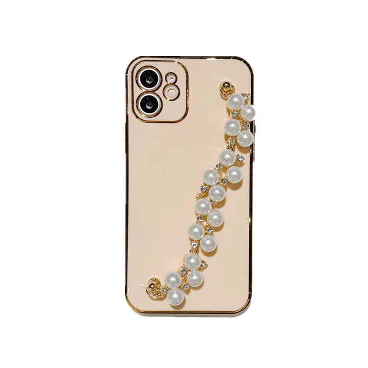Soft TPU phone case for iPhone with electroplated pearl finish in Vanilla Purple colour