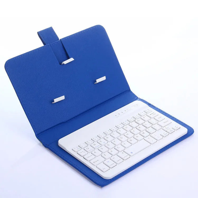 Universal Bluetooth keyboard holster with stand for 4.5-6.8 inch phones, leather-look case, eight colours