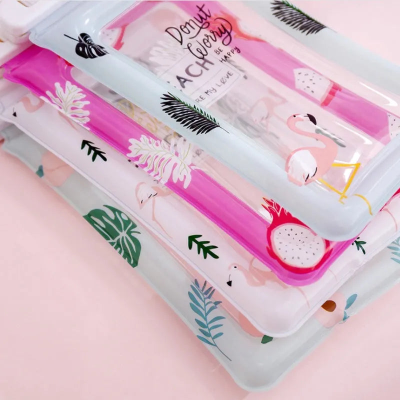 Colourful waterproof hanging neck bag for 6 inch phones with cartoon pattern
