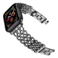 Stainless steel mesh watch strap for iWatch in black, rose gold, or silver