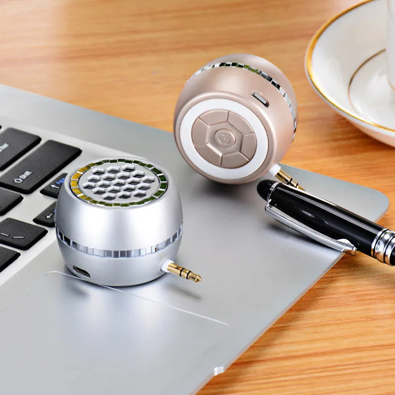 Universal external amplifier speaker in black, local gold, or rose gold finish.
