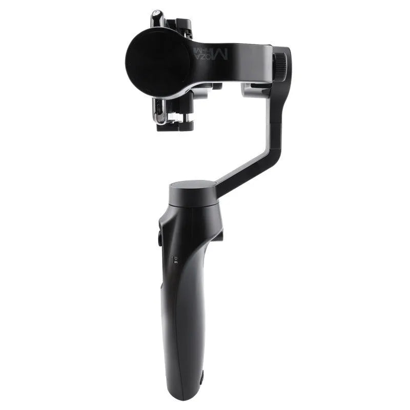 Black handheld three-axis phone stabiliser with wireless charging, 480g weight