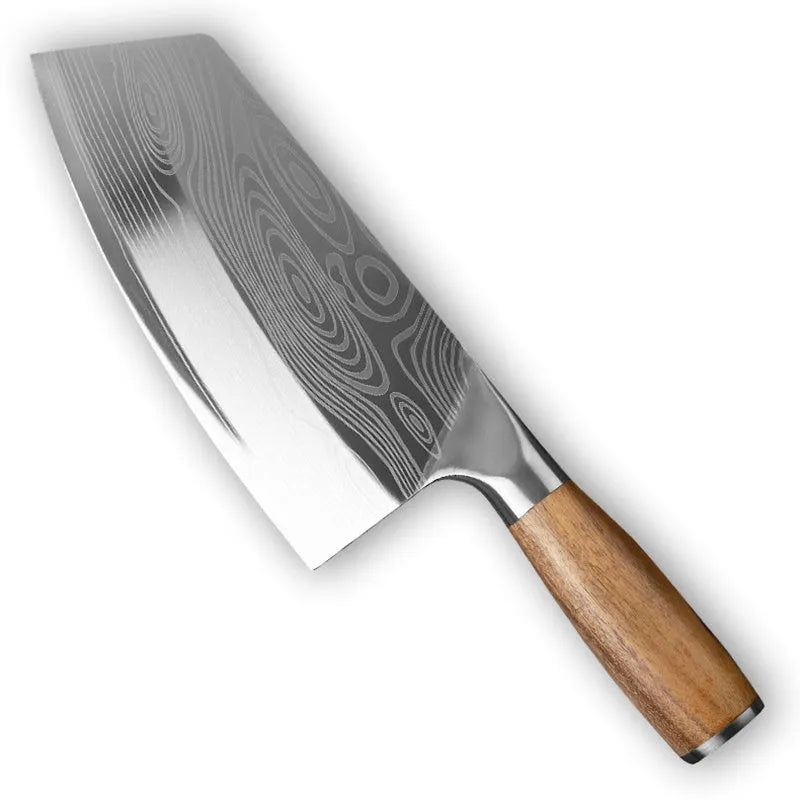 Stainless steel kitchen knife with 320mm blade length and 2.3mm thickness