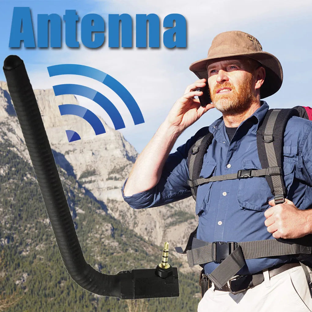 Mobile phone signal enhancement antenna with adsorption base, measuring 13.6cm long by 2.76cm wide