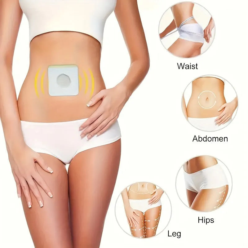 Navel belly button slimming patch in traditional Chinese medicine style with paper and gauze construction for night use