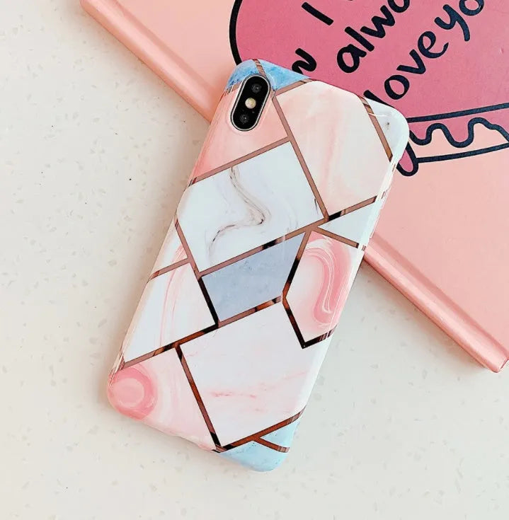 Silicone gel mobile phone case for Apple iPhone models 11, X, 6, 7, and 8 on a table.