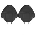 Two black leather motorcycle anti-kick pads for rear seat dirt protection