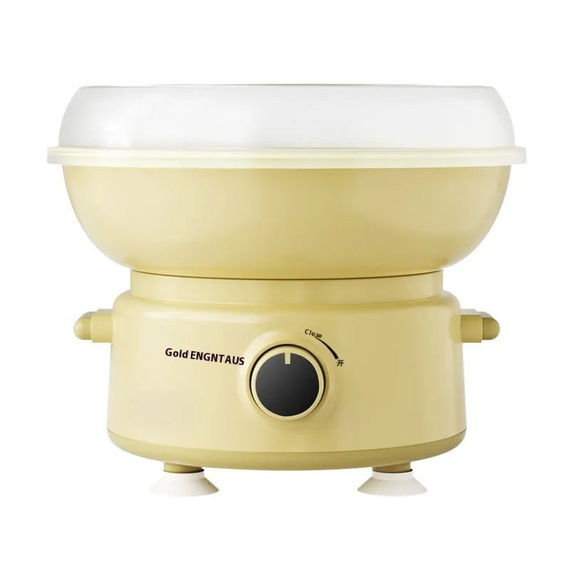 Mini blue metal cotton candy machine, 400W 220V, round heating tube, children's household model