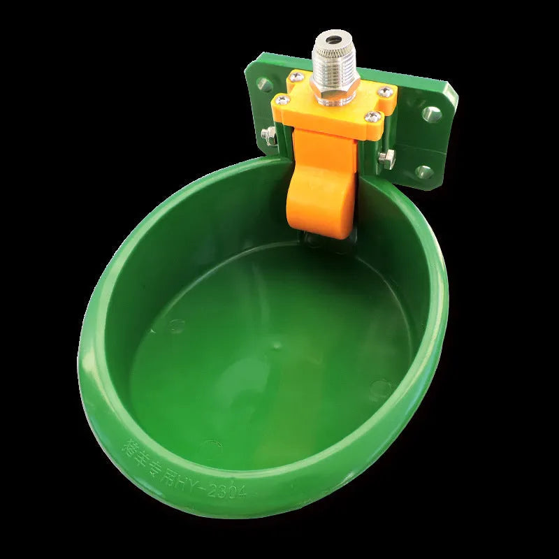 Green plastic automatic water nozzle drinking bowl for sheep farm use