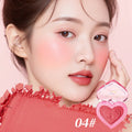 Peach Heart Blush Contour Compact with heart-shaped design and powder blusher, four colour options