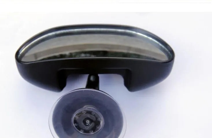 Large black car baby observation mirror with ABS frame, HD glass, and 360 degree rotating suction cup