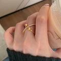 Copper retro brushed planet scarf buckle ring in colour A402 with open mouth design and adjustable opening