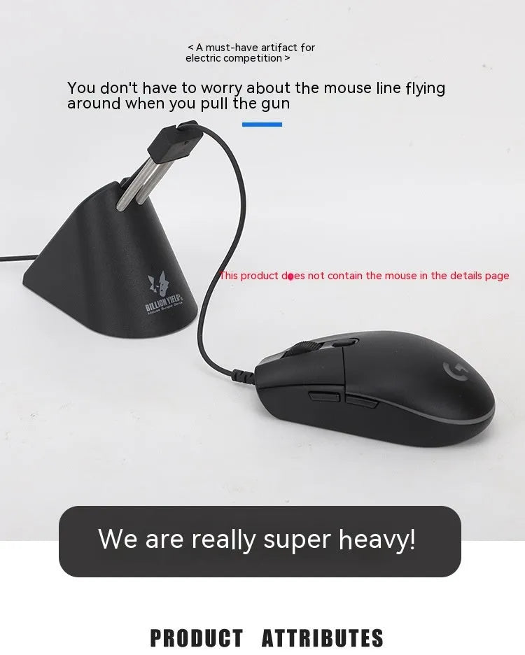 Black or white ABS game mouse cable holder bracket for wired mouse cable management on a desk