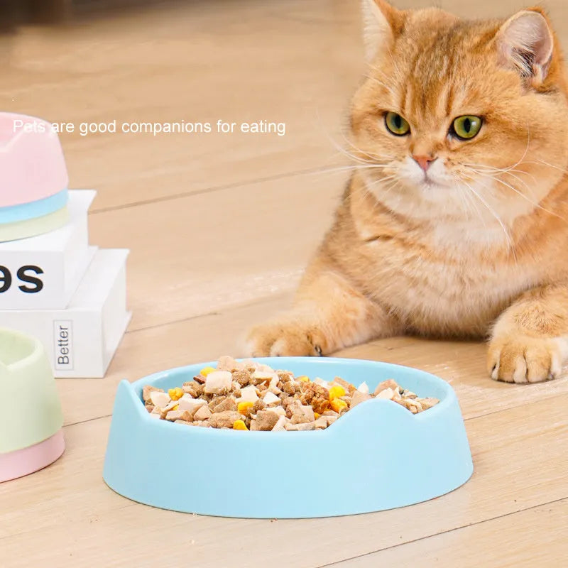 Blue ceramic dog slow feeder bowl with internal maze pattern for small, medium, and large breed puppies.