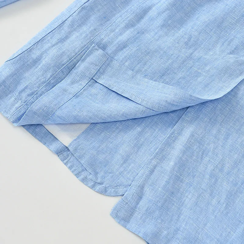 Men's linen suit thin coat in solid colour, available in white black light blue dark blue and linen, sizes S to 3XL
