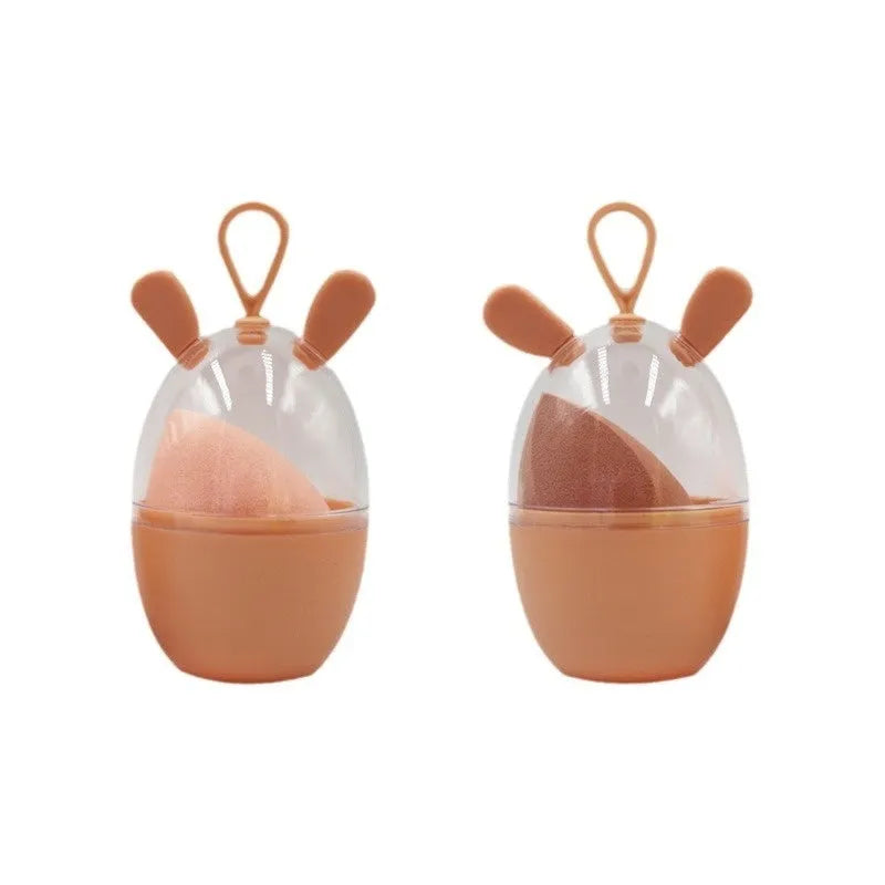 Non-latex dual-use sponge gourd water drop beveled makeup sponge in coral teardrop colour