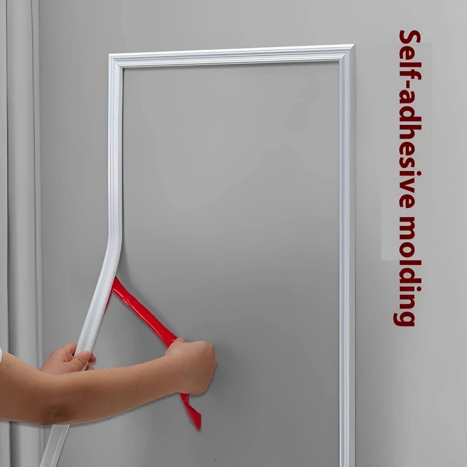 Flexible PVC background wall shaping frame with self-adhesive edge banding in multiple colour options
