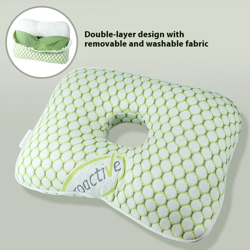 Single hole ear pillow for beauty salon treatments in grey colour
