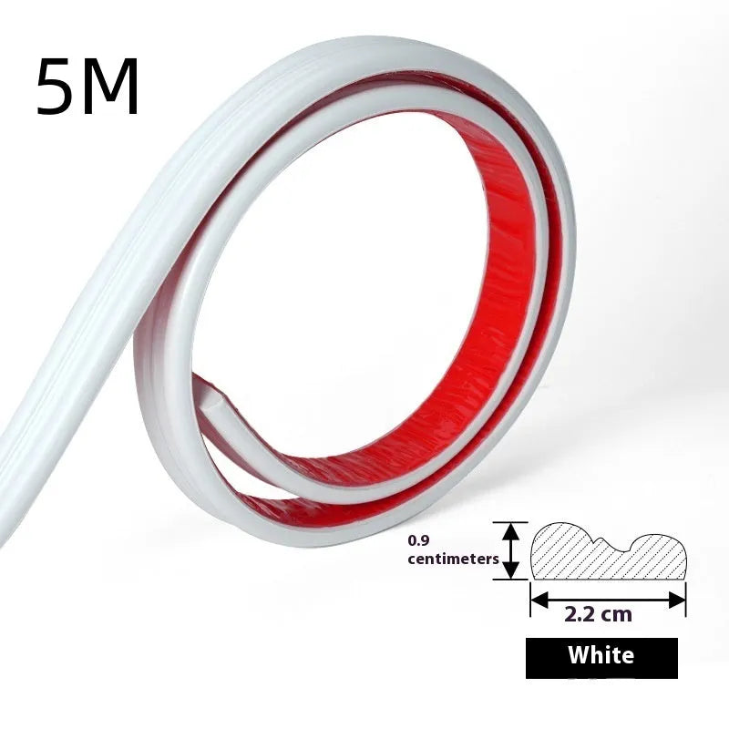 Flexible PVC background wall shaping frame with self-adhesive edge banding in multiple colour options