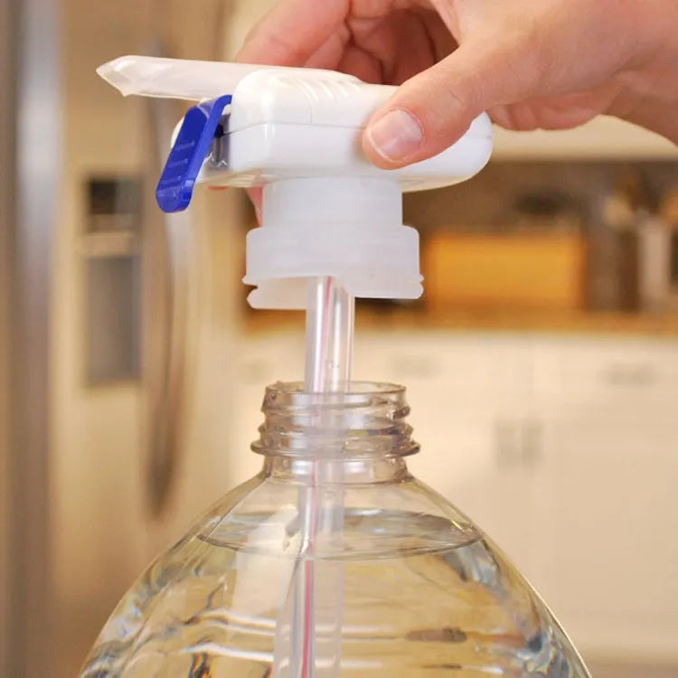 Electric pumping water device for milk and beverages with silicone straws and blue pressure handle