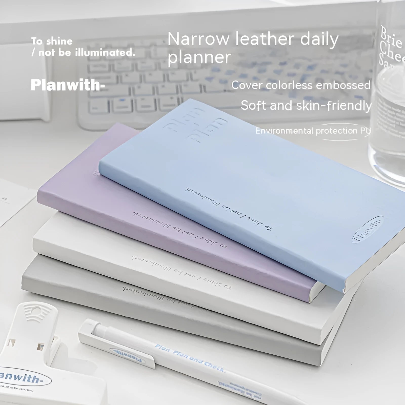 A4 embossed meter book showing cover detail and open pages, available in multiple colours.
