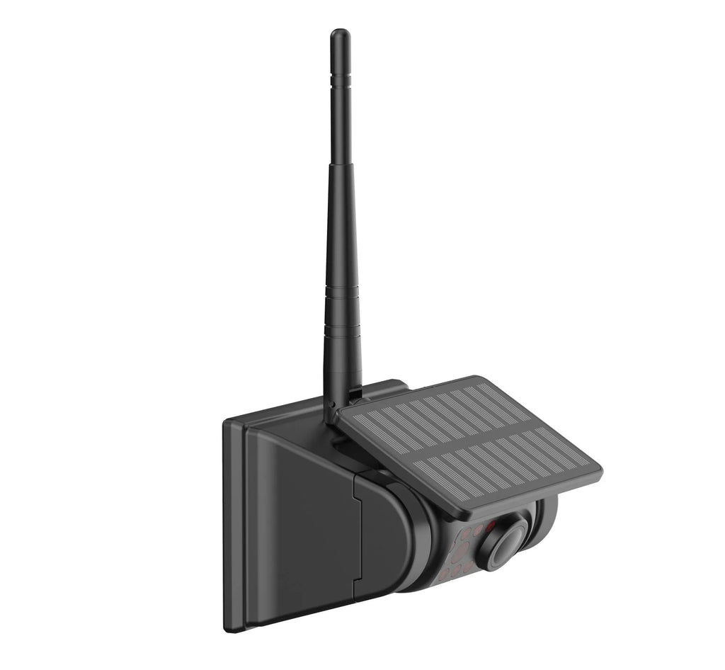 YL-Solar WF908 wireless solar charging camera with aluminium alloy shell and magnet mount for vehicles.
