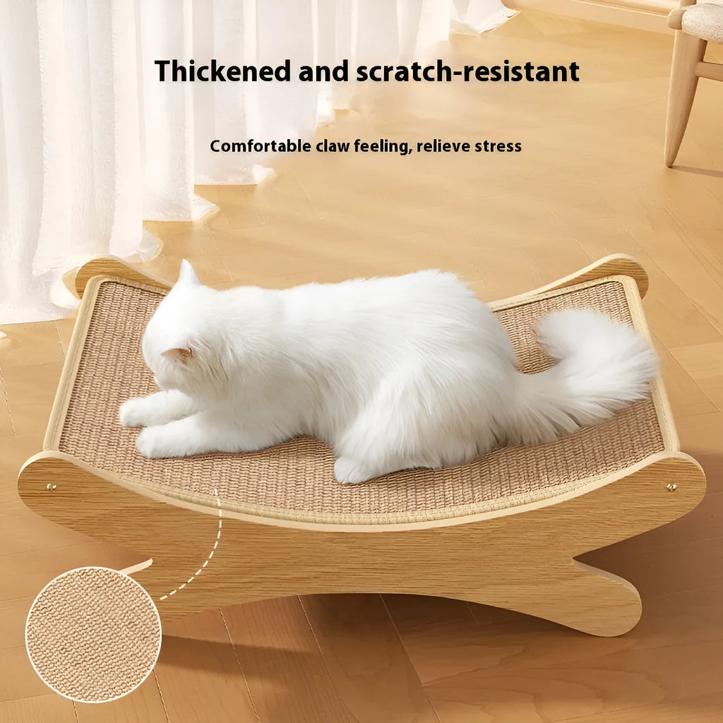 Jute style cat scratch board and nest integrated cradle for cats 4.00kg to 6.00kg