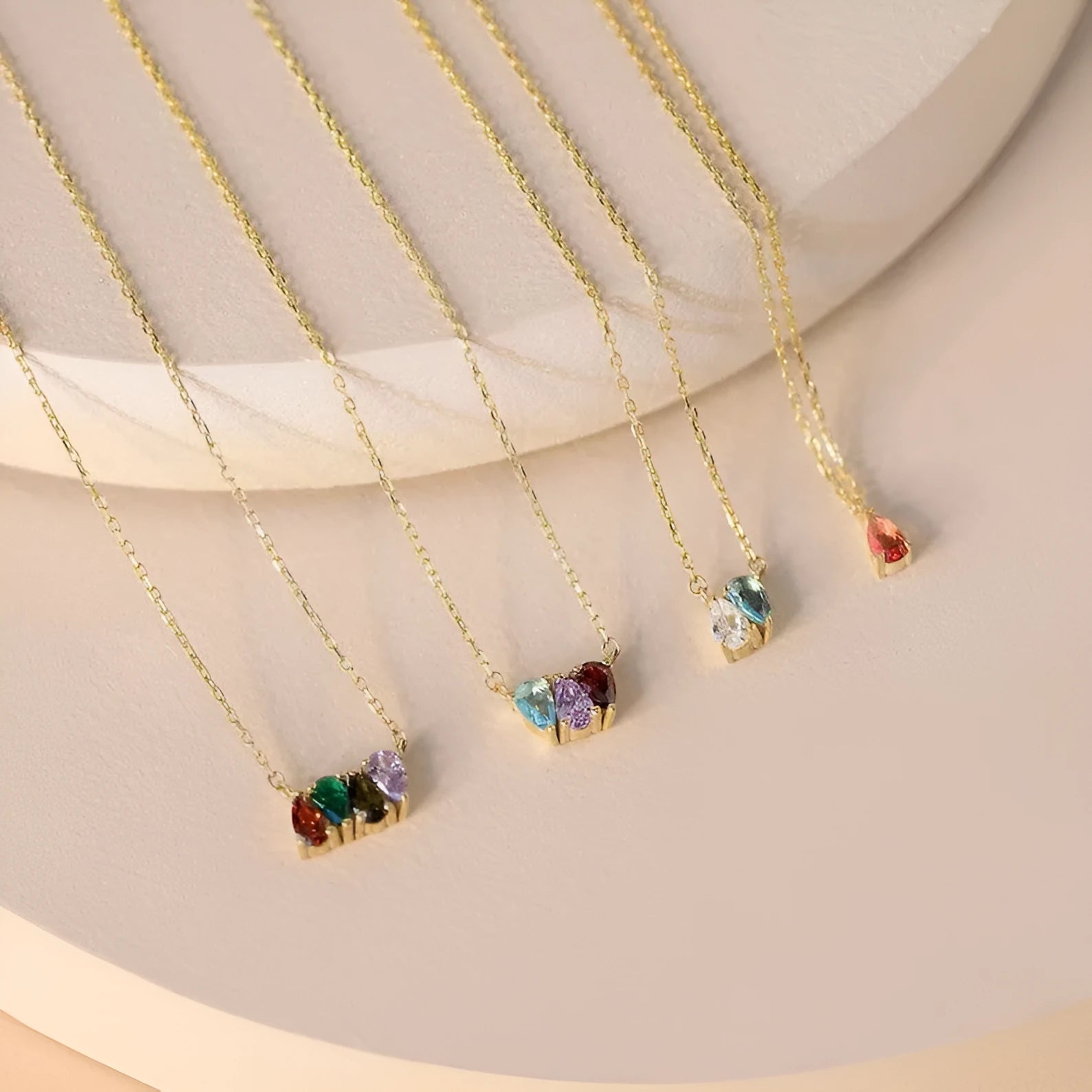 Titanium steel necklace with a single diamond-cut zircon pendant on a chain, shown in silver finish.