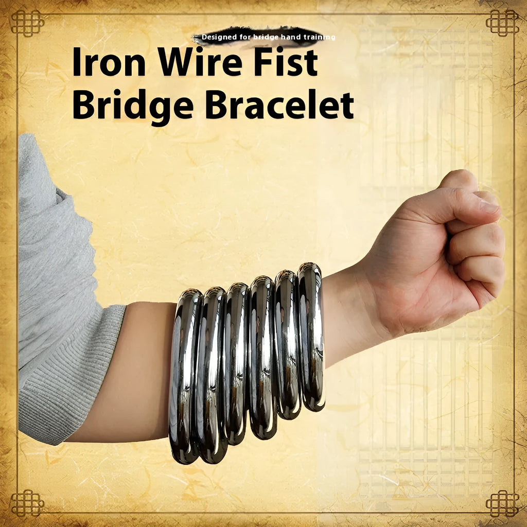 Carbon steel Wing Chun training ring for Iron Arm Skill on a plain background, showing three size options.