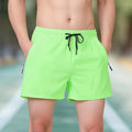 Black ice silk fitness training shorts with high waist and drawstring closure