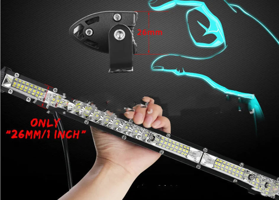 Ultra-thin aluminium alloy LED light strip for Model TY vehicle roof or bumper mounting